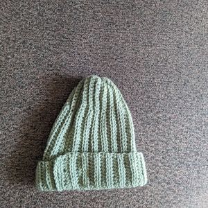 Sage Green crocheted beanie